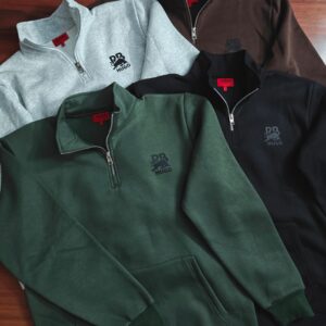 Men High Neck Hugo Half Zipper Sweatshirt